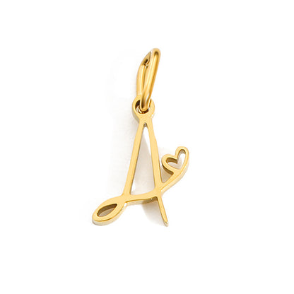 1 Piece Stainless Steel 14K Gold Plated Rose Gold Plated Letter