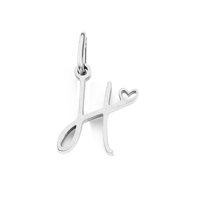 1 Piece Stainless Steel 14K Gold Plated Rose Gold Plated Letter