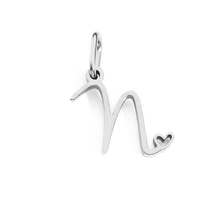 1 Piece Stainless Steel 14K Gold Plated Rose Gold Plated Letter