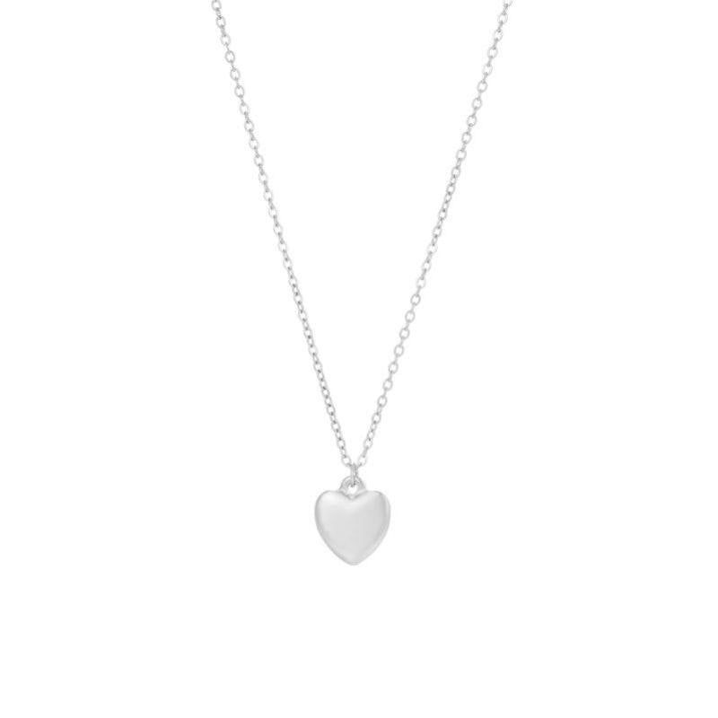 Ig Style Commute Shiny Heart Shape Stainless Steel Polishing Plating 18k Gold Plated Pendant Necklace