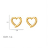 1 Pair Ig Style Sexy Shiny Heart Shape Irregular Plating Hollow Out Stainless Steel 18k Gold Plated Ear Studs