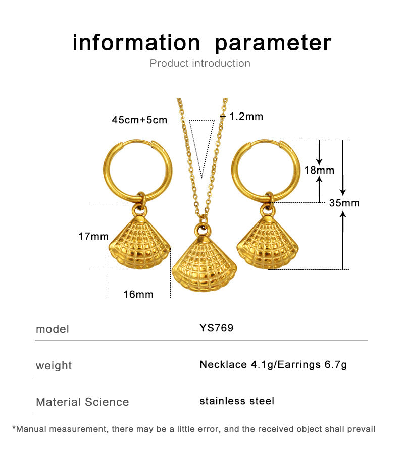 Casual Sector Stainless Steel Titanium Steel Plating Earrings Necklace