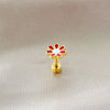 1 Piece Simple Style Flower Enamel Stainless Steel Ear Studs