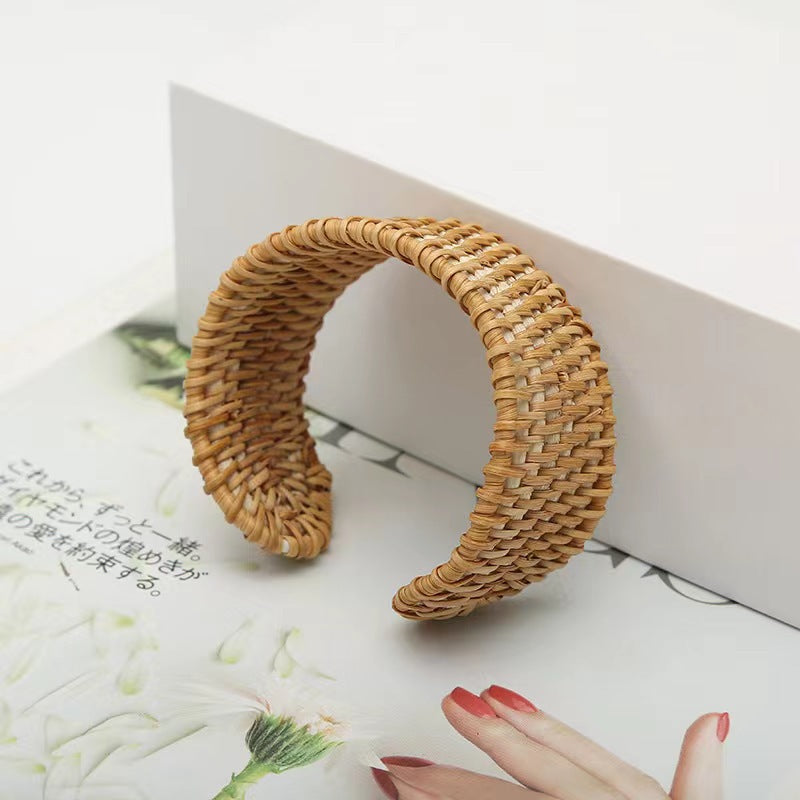 Ethnic Style Streetwear Solid Color Rattan Women's Bangle