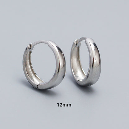 Fashion Geometric Sterling Silver Polishing Earrings 1 Pair