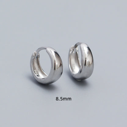 Fashion Geometric Sterling Silver Polishing Earrings 1 Pair