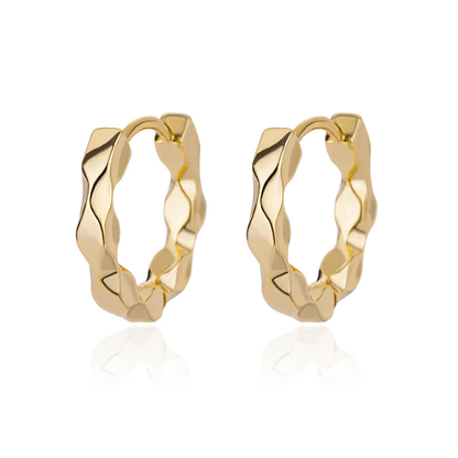 1 Pair Simple Style Solid Color Plating Stainless Steel 18k Gold Plated Earrings