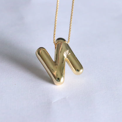 Simple Style Classic Style Letter Copper 18k Gold Plated Pendant Necklace In Bulk