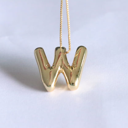 Simple Style Classic Style Letter Copper 18k Gold Plated Pendant Necklace In Bulk