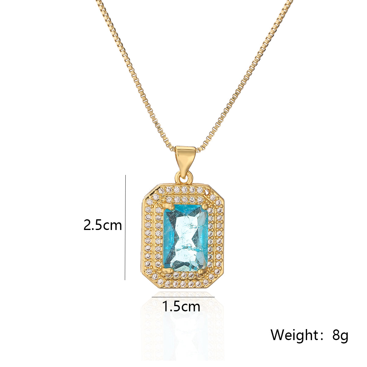 Retro Simple Style Geometric Copper 18k Gold Plated Zircon Pendant Necklace In Bulk