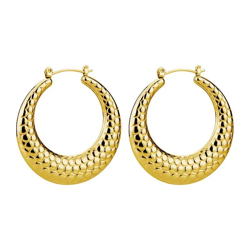 1 Pair Vintage Style Geometric Plating Stainless Steel 18k Gold Plated Earrings