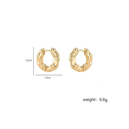 1 Pair Casual Commute Circle Plating Copper 18k Gold Plated Earrings