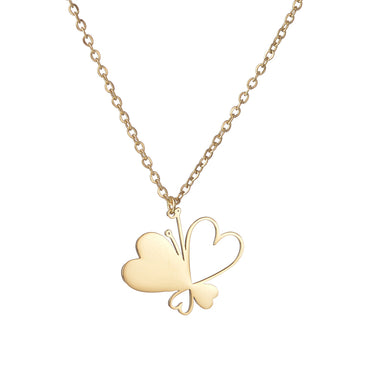 Simple Style Butterfly Stainless Steel Plating 18k Gold Plated Pendant Necklace