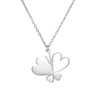 Simple Style Butterfly Stainless Steel Plating 18k Gold Plated Pendant Necklace