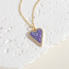 Simple Style Heart Shape Copper 14k Gold Plated Zircon Pendant Necklace In Bulk