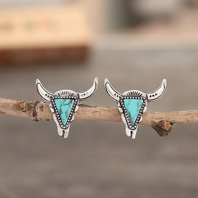 1 Pair Cowboy Style Classic Style Cattle Alloy Ear Hook