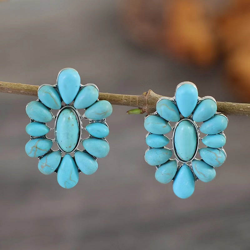 1 Pair Original Design Retro Classic Style Geometric Alloy Ear Studs