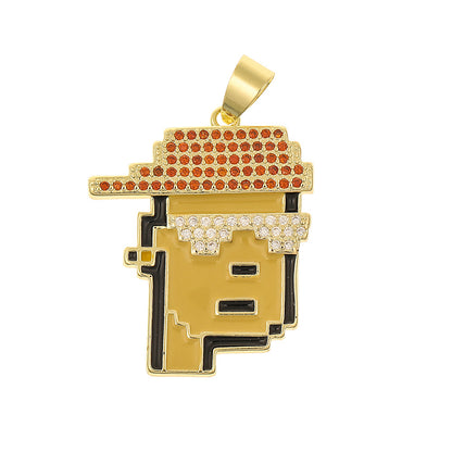 Retro Animal Cartoon Copper Inlay Zircon Charms