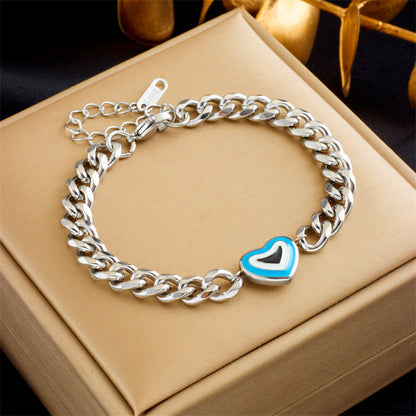 Retro Lady Devil's Eye Titanium Steel Plating Bracelets