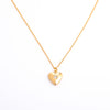 Retro Heart Shape Titanium Steel Copper 14k Gold Plated Birthstone Pendant Necklace In Bulk