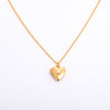 Retro Heart Shape Titanium Steel Copper 14k Gold Plated Birthstone Pendant Necklace In Bulk