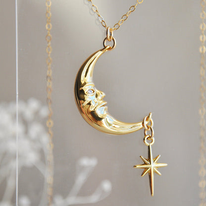 Simple Style Streetwear Star Moon Alloy Wholesale Earrings Necklace