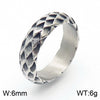 Wholesale Simple Style Solid Color Titanium Steel Polishing Rings