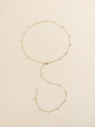 Sexy Geometric Alloy Zircon Body Chain