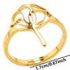 Wholesale Basic Flower Stainless Steel Open Rings