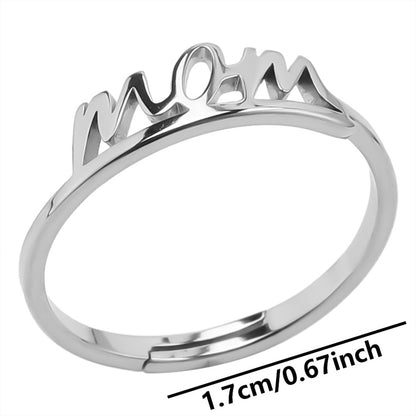 Wholesale Simple Style Letter Stainless Steel Open Rings