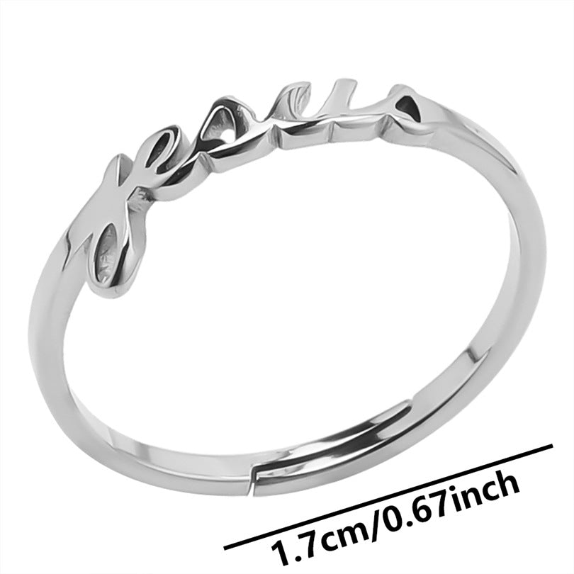 Wholesale Simple Style Geometric Stainless Steel Open Rings