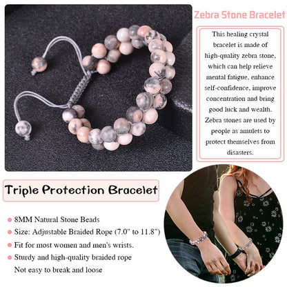 Simple Style Classic Style Round Natural Stone Beaded Handmade Bracelets