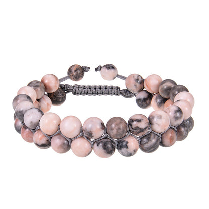 Simple Style Classic Style Round Natural Stone Beaded Handmade Bracelets