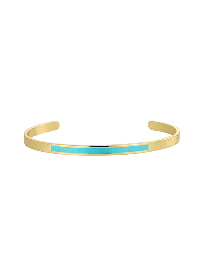 Simple Style Solid Color Copper Enamel Plating 18k Gold Plated Cuff Bracelets