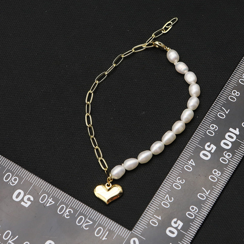 Retro Geometric Freshwater Pearl Plating 18k Gold Plated Bracelets