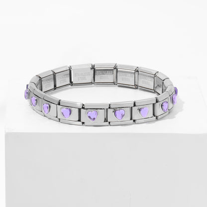 Simple Style Heart Shape Stainless Steel Handmade Bracelets