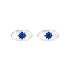 1 Pair Casual Devil's Eye Plating Inlay Sterling Silver Rhinestones Ear Studs