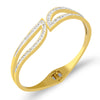 Simple Style Solid Color Stainless Steel Inlay Zircon Bangle