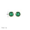 1 Pair Simple Style Round Inlay Stainless Steel Zircon White Gold Plated Gold Plated Ear Studs