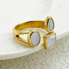 Wholesale Elegant Vintage Style Simple Style Geometric Stainless Steel Plating Gold Plated Open Rings