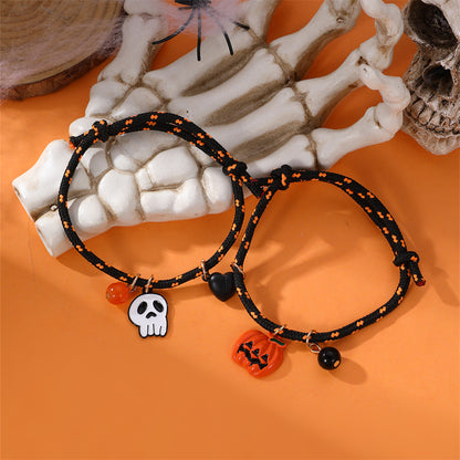 Cute Funny Pumpkin Alloy Halloween Couple Bracelets