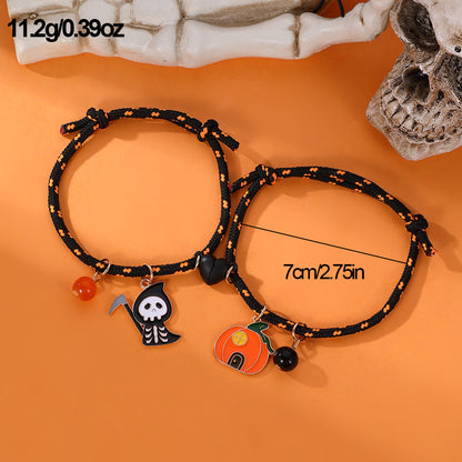 Cute Funny Pumpkin Alloy Halloween Couple Bracelets