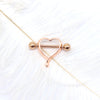 Casual Heart Shape Copper Rose Gold Plated White Gold Plated Gold Plated Nipple Ring In Bulk