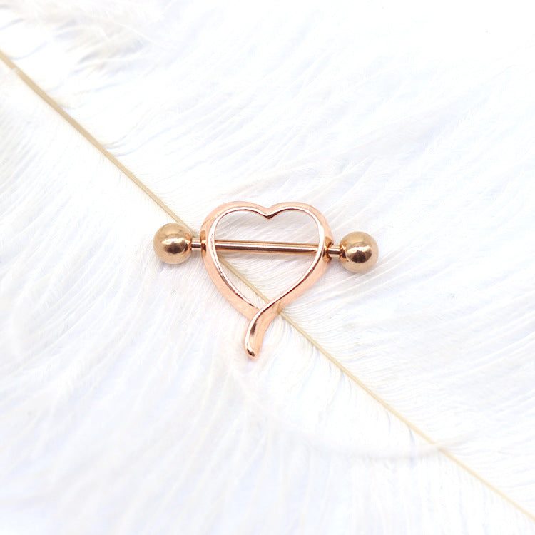 Casual Heart Shape Copper Rose Gold Plated White Gold Plated Gold Plated Nipple Ring In Bulk