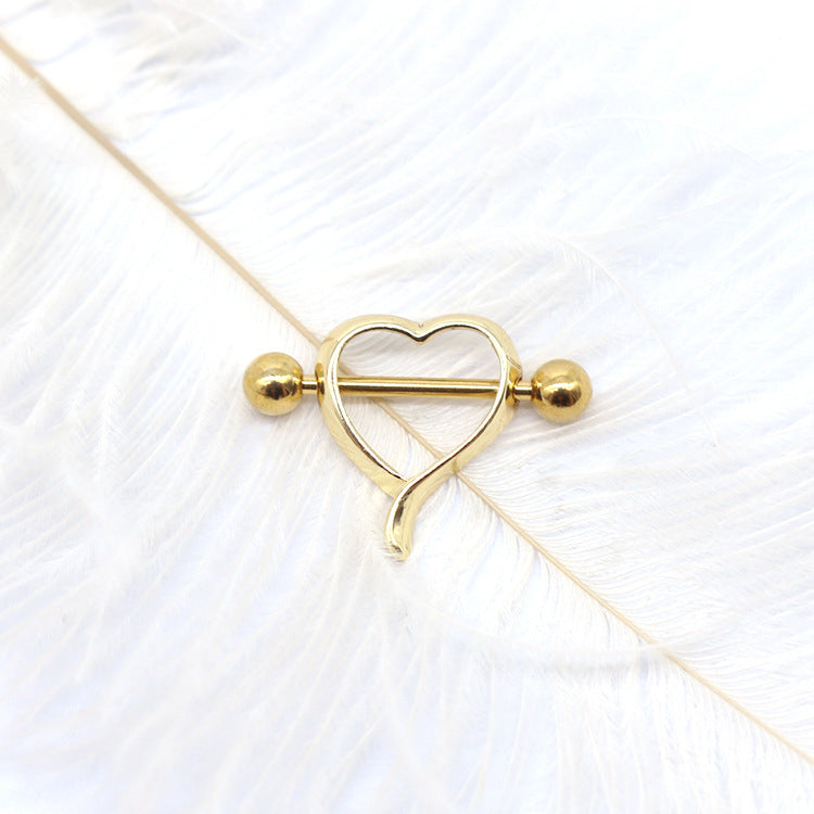 Casual Heart Shape Copper Rose Gold Plated White Gold Plated Gold Plated Nipple Ring In Bulk