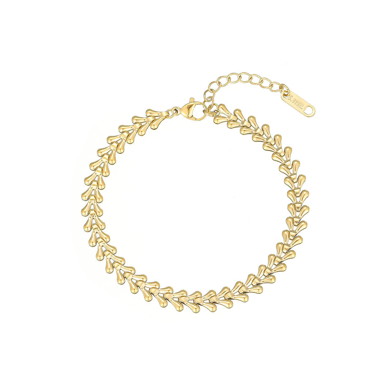 Wholesale Casual Solid Color Stainless Steel Plating White Gold Plated Gold Plated Bracelets Necklace