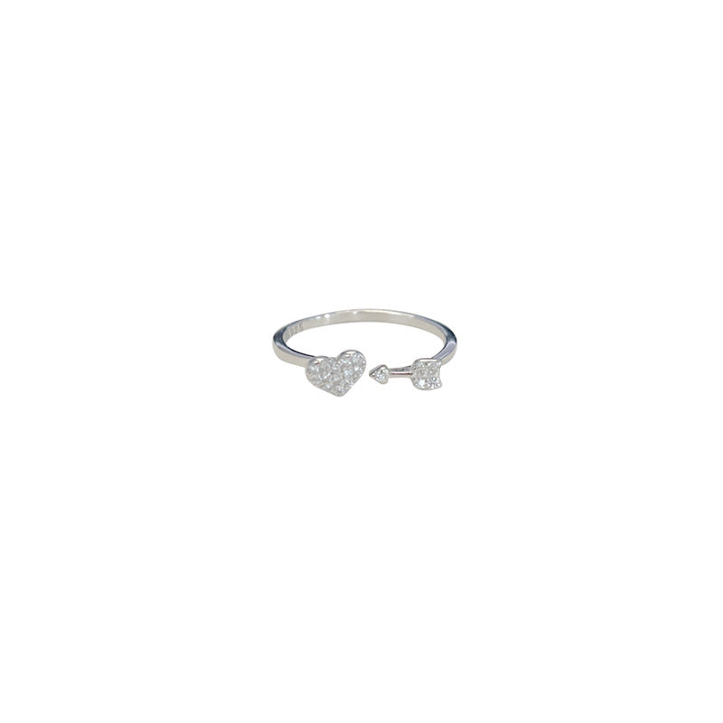 Simple Style Bow Knot Copper Inlay Zircon Rings