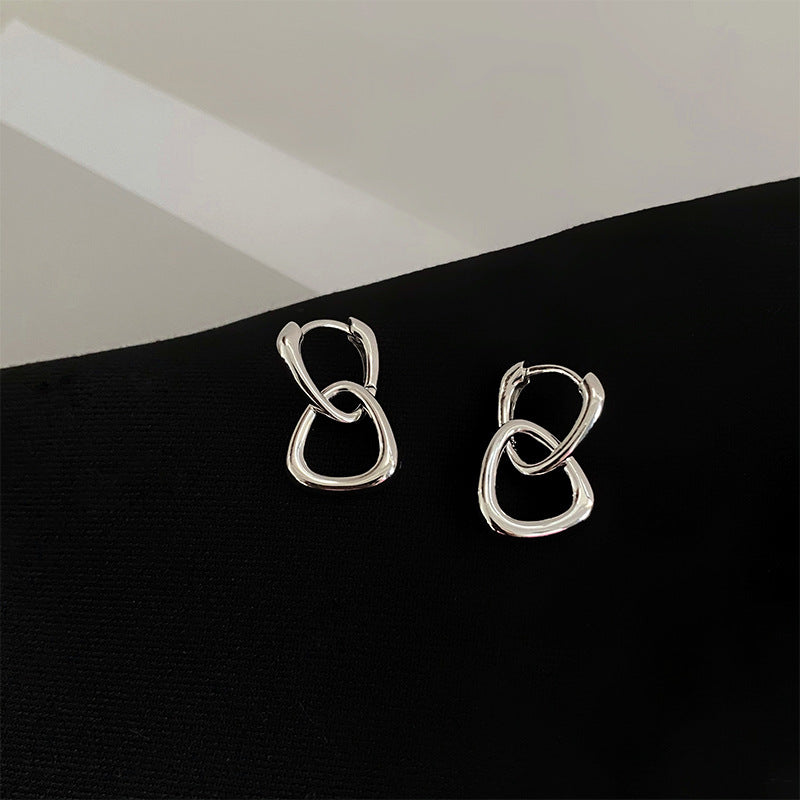 1 Pair Simple Style Triangle Plating Copper Drop Earrings