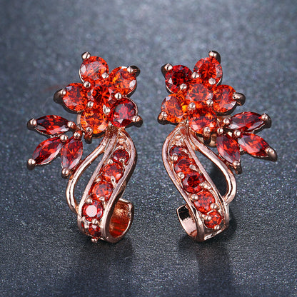 Wholesale Jewelry Simple Style Water Droplets Metal Zircon Inlay Ear Studs