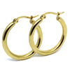 1 Pair Simple Style Circle Plating Stainless Steel Gold Plated Hoop Earrings